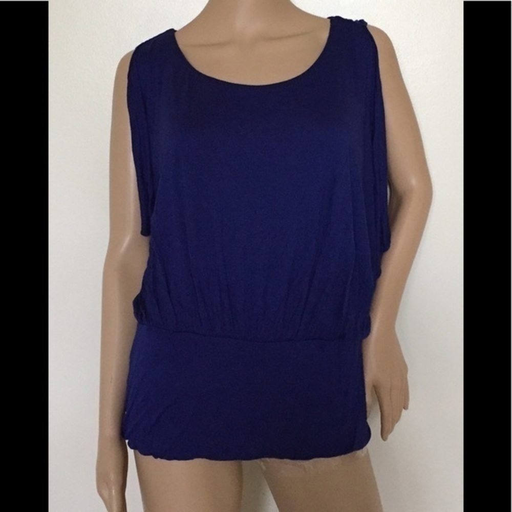 White House Black Market Overlay Size L top